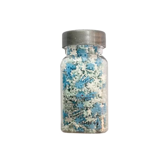 Snowflake Specialty Polyester Glitter By Recollections? in Blue | Michaels�